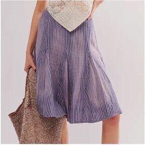 Free People Purple Striped Skirt